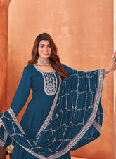 Gorgeous Looking Gown in Blue Colour